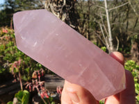 Polished Double Terminated Gemmy Rose Quartz Points x 3 From Madagascar - Toprock Gemstones and Minerals 