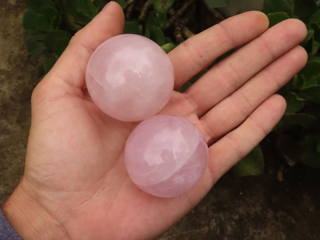 Polished Gemmy Pink Rose Quartz Spheres  x 6 From Ambatondrazaka, Madagascar - TopRock