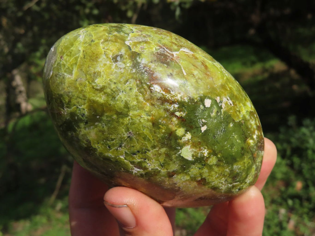 Polished Vibrant Green Opal Standing Free Forms x 2 From Antsirabe, Madagascar - TopRock