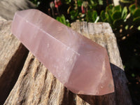 Polished Double Terminated Gemmy Rose Quartz Points x 3 From Madagascar - Toprock Gemstones and Minerals 