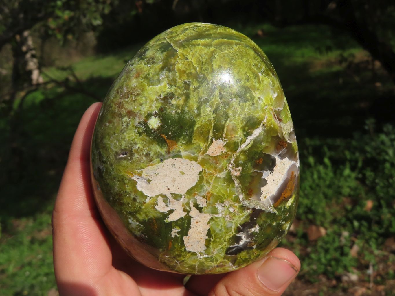 Polished Vibrant Green Opal Standing Free Forms x 2 From Antsirabe, Madagascar - TopRock