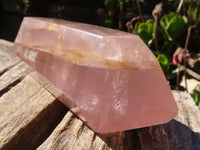Polished Double Terminated Gemmy Rose Quartz Points x 3 From Madagascar - Toprock Gemstones and Minerals 