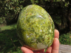 Polished Vibrant Green Opal Standing Free Forms x 2 From Antsirabe, Madagascar - TopRock