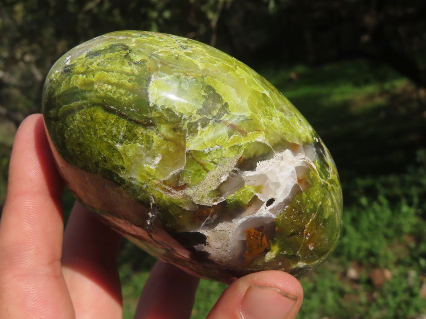 Polished Vibrant Green Opal Standing Free Forms x 2 From Antsirabe, Madagascar - TopRock