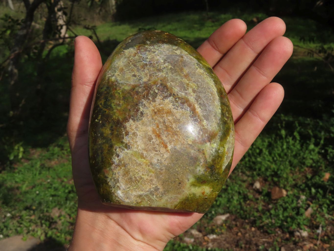 Polished Vibrant Green Opal Standing Free Forms x 2 From Antsirabe, Madagascar - TopRock