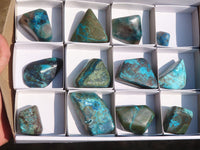 Polished Blue Shattuckite Free Forms  x 6 From Kaokoveld, Namibia - Toprock Gemstones and Minerals 