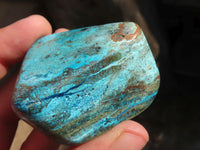 Polished Blue Shattuckite Free Forms  x 6 From Kaokoveld, Namibia - Toprock Gemstones and Minerals 