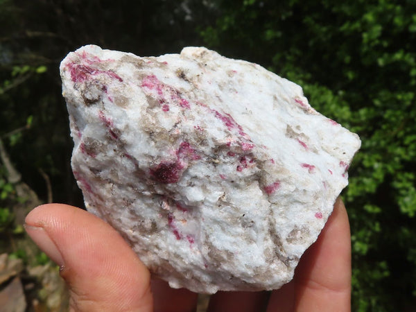 Natural Rubellite In Feldspar Quartz & Mica Schist Cobbed Pieces  x 21 From Namibia - Toprock Gemstones and Minerals 