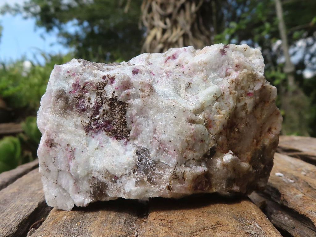 Natural Rubellite In Feldspar Quartz & Mica Schist Cobbed Pieces  x 21 From Namibia - Toprock Gemstones and Minerals 