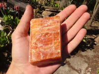 Natural New Sunset Orange Calcite Specimens  x 6 From Spitzkop, Namibia - Toprock Gemstones and Minerals 