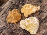 Natural Small Golden Lemonite Quartz Clusters  x 35 From Zambia - Toprock Gemstones and Minerals 