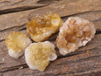 Natural Small Golden Lemonite Quartz Clusters  x 35 From Zambia - Toprock Gemstones and Minerals 