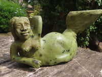 Polished Leopard Stone Mermaid Carvings x 2 From Zimbabwe - TopRock