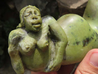 Polished Leopard Stone Mermaid Carvings x 2 From Zimbabwe - TopRock