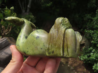 Polished Leopard Stone Mermaid Carvings x 2 From Zimbabwe - TopRock