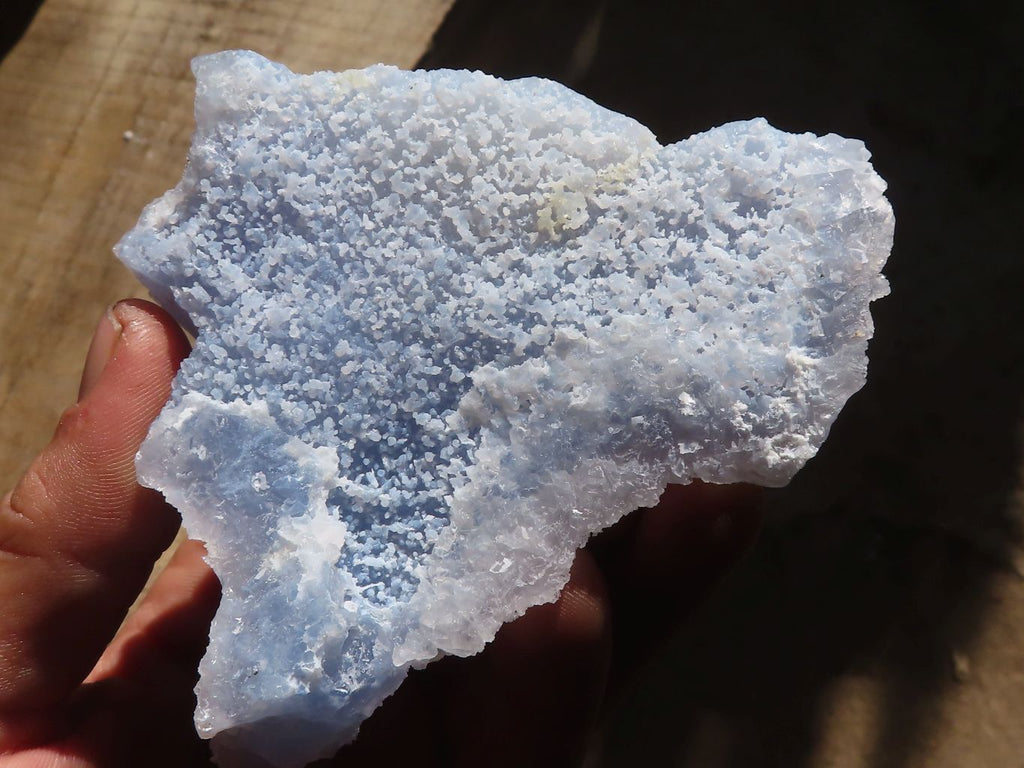 Natural Etched Blue Chalcedony Specimens x 3 From Nsanje, Malawi - Toprock Gemstones and Minerals 