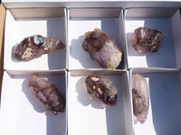 Natural Window Amethyst Crystal Specimens  x 6 From Chiredzi, Zimbabwe - Toprock Gemstones and Minerals 