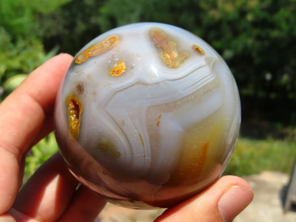 Polished Agate Spheres x 2 From Madagascar - TopRock