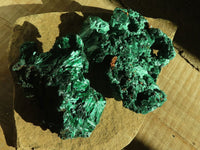 Natural Chatoyant Silky Malachite Specimens  x 2 From Kasompe, Congo - Toprock Gemstones and Minerals 