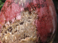 Polished Petrified Red Podocarpus Wood Bowl & Egg Set x 2 From Mahajanga, Madagascar - TopRock