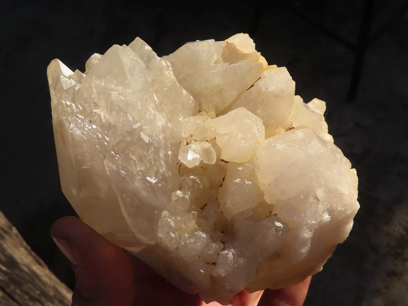 Natural White Quartz Crystal Clusters x 2 From Zambia - Toprock Gemstones and Minerals 
