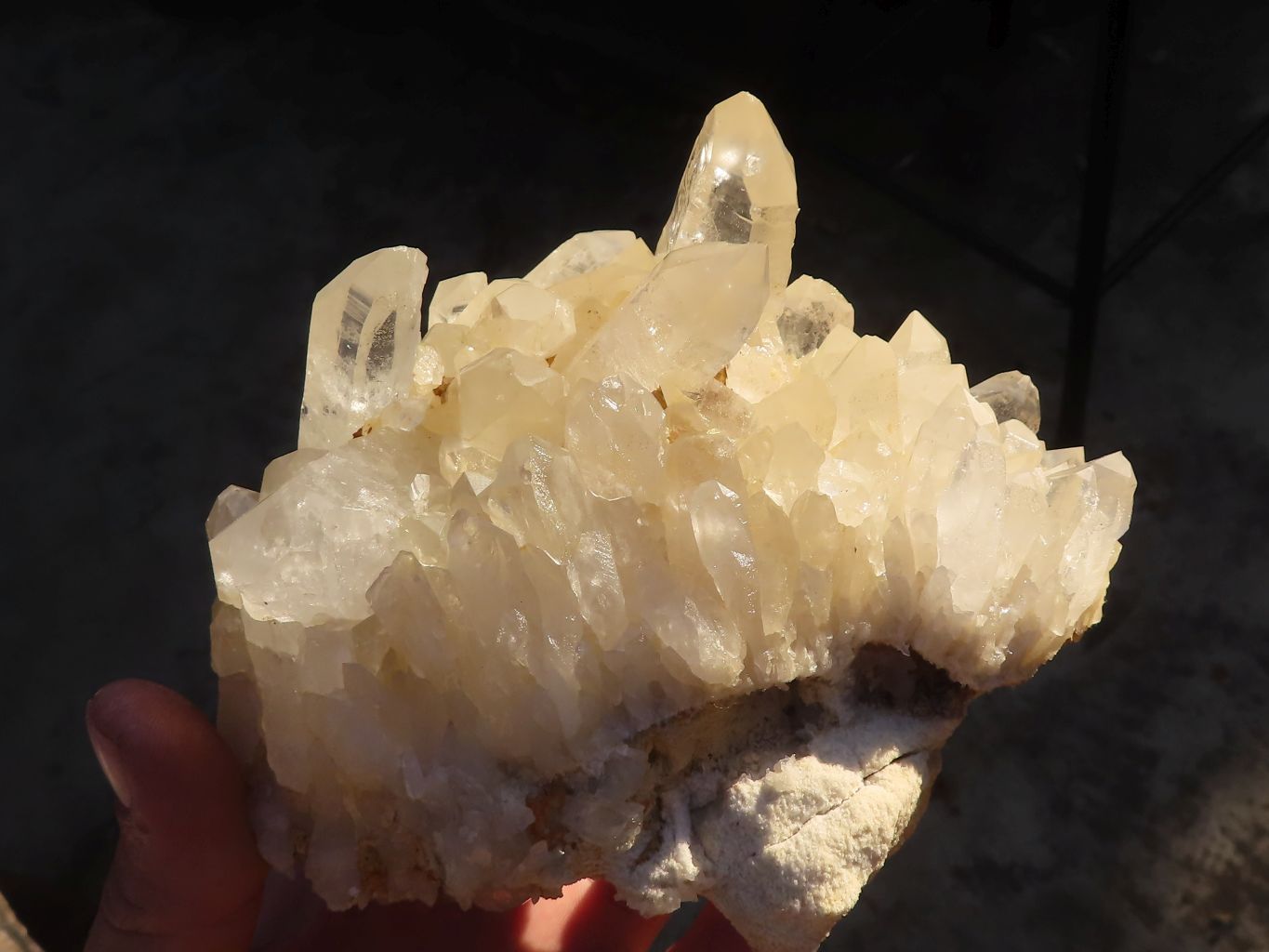 Natural White Quartz Crystal Clusters x 2 From Zambia - Toprock Gemstones and Minerals 