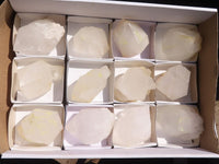 Natural Large White Quartz Crystals  x 12 From Madagascar - Toprock Gemstones and Minerals 