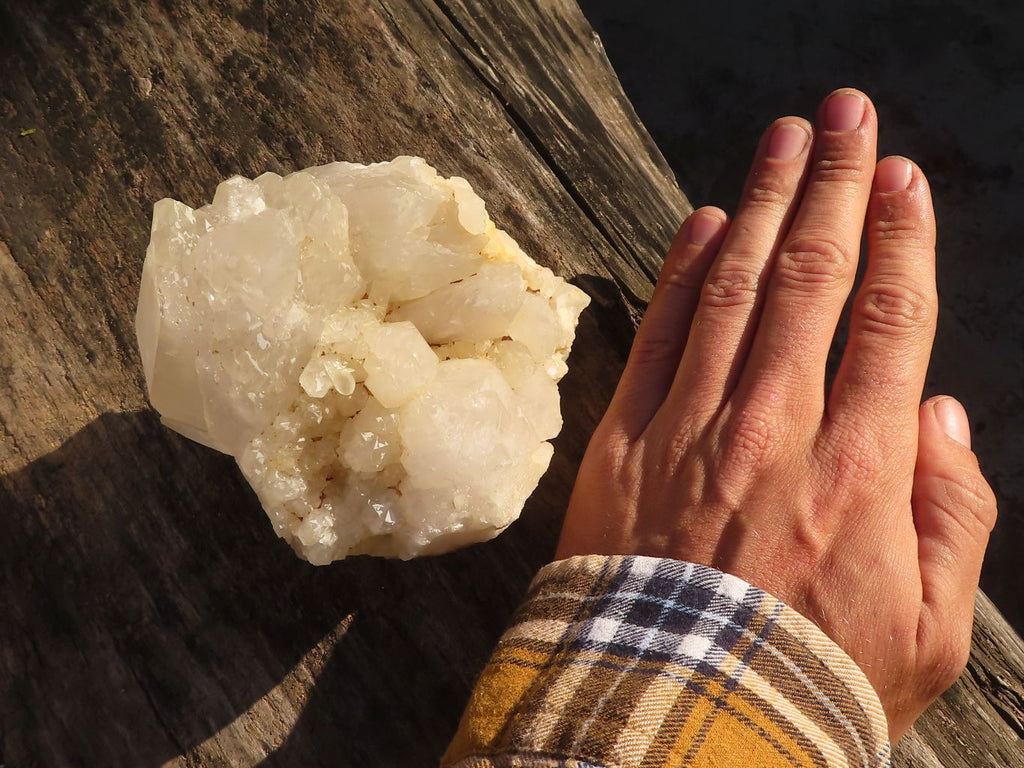 Natural White Quartz Crystal Clusters x 2 From Zambia - Toprock Gemstones and Minerals 