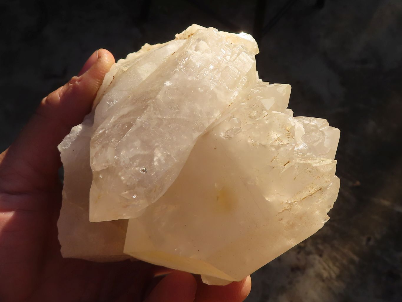 Natural White Quartz Crystal Clusters x 2 From Zambia - Toprock Gemstones and Minerals 