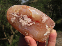 Polished Coral Flower Agate Standing Free Forms x 4 From Antsahalova, Madagascar - TopRock