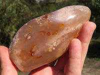 Polished Coral Flower Agate Standing Free Forms x 4 From Antsahalova, Madagascar - TopRock