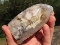 Polished Coral Flower Agate Standing Free Forms x 4 From Antsahalova, Madagascar - TopRock