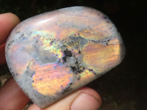 Polished Rare Purple Flash Labradorite Standing Free Forms  x 12 From Tulear, Madagascar - TopRock