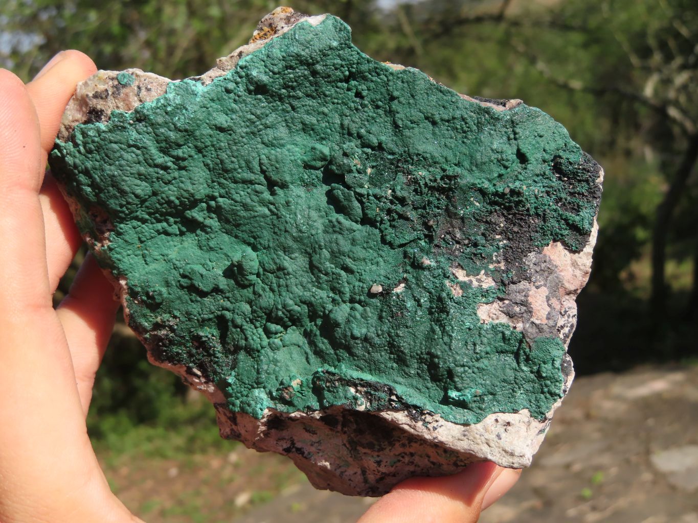 Natural Crystalline Malachite Specimens x 2 From Congo - TopRock
