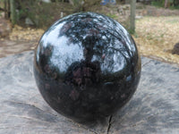 Polished New Sparkling Blue Iolite Spheres With Pink Feldspar Spots  x 2 From Madagascar - TopRock