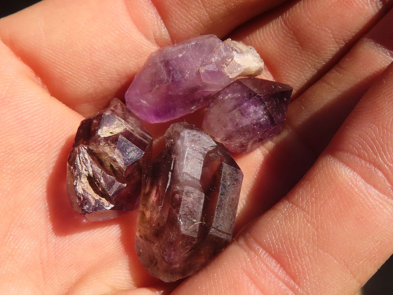 Natural Small Chiredzi Amethyst / Smokey Quartz Crystals - sold per 500g - From Chiredzi, Zimbabwe - Toprock Gemstones and Minerals 