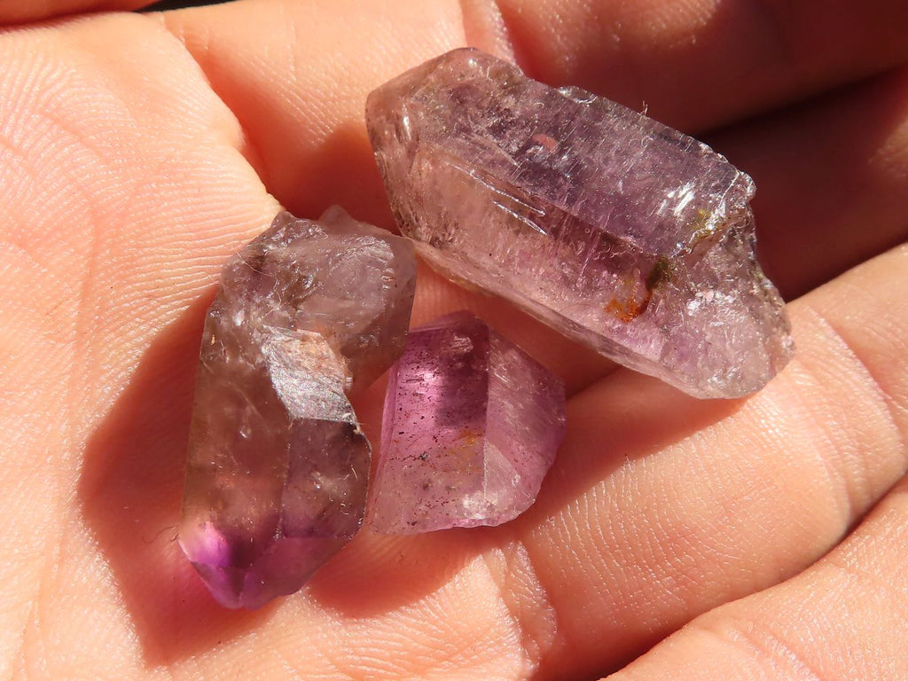 Natural Small Chiredzi Amethyst / Smokey Quartz Crystals - sold per 500g - From Chiredzi, Zimbabwe - Toprock Gemstones and Minerals 