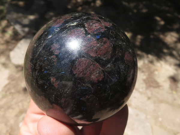 Polished Sparkling Blue Iolite / Water Sapphire Spheres  x 4 From Madagascar - TopRock
