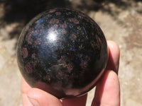 Polished Sparkling Blue Iolite / Water Sapphire Spheres  x 4 From Madagascar - TopRock