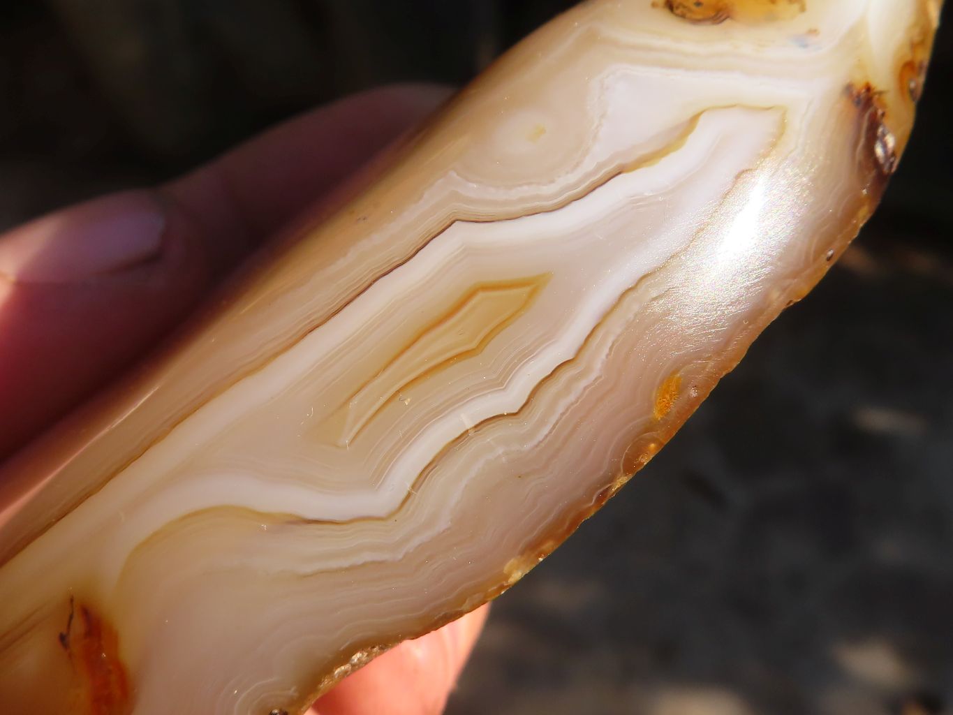 Polished One Side Polished Agate Nodules x 6 From Madagascar - Toprock Gemstones and Minerals 