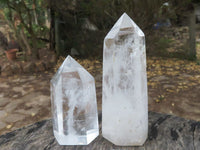 Polished Selection Of Smokey & Clear Quartz Points  x 6 From Madagascar - TopRock