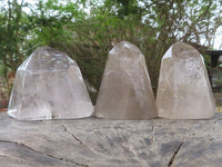 Polished Selection Of Smokey & Clear Quartz Points  x 6 From Madagascar - TopRock