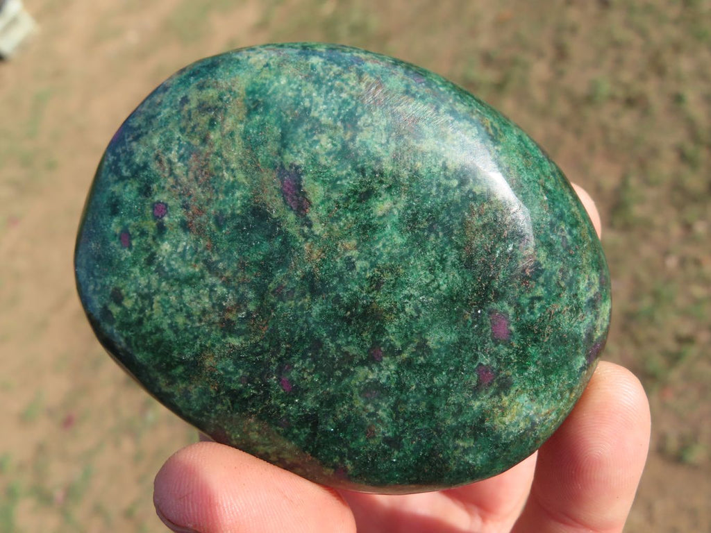 Polished Fluorescent Ruby Corundum In Chrome Verdite Free Forms x 4 From Zimbabwe - TopRock