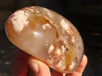 Polished Ocean  Flower Agate Standing Free Forms  x 3 From Madagascar