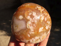 Polished Ocean  Flower Agate Standing Free Forms  x 3 From Madagascar