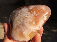 Polished Ocean  Flower Agate Standing Free Forms  x 3 From Madagascar