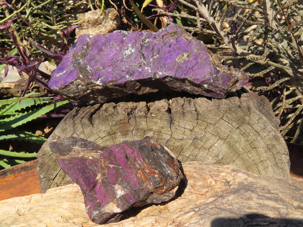 Natural Rough Purpurite Specimens x 2 From Namibia - TopRock