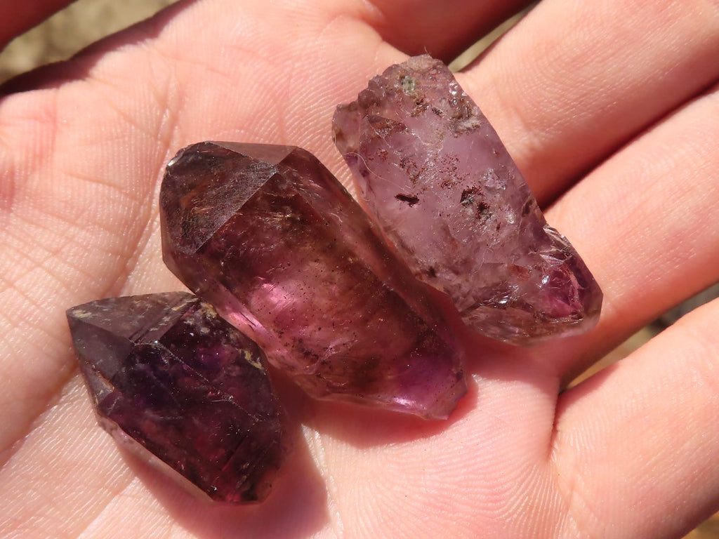 Natural Small Smokey Amethyst Crystals  x 35 From Chiredzi, Zimbabwe - Toprock Gemstones and Minerals 