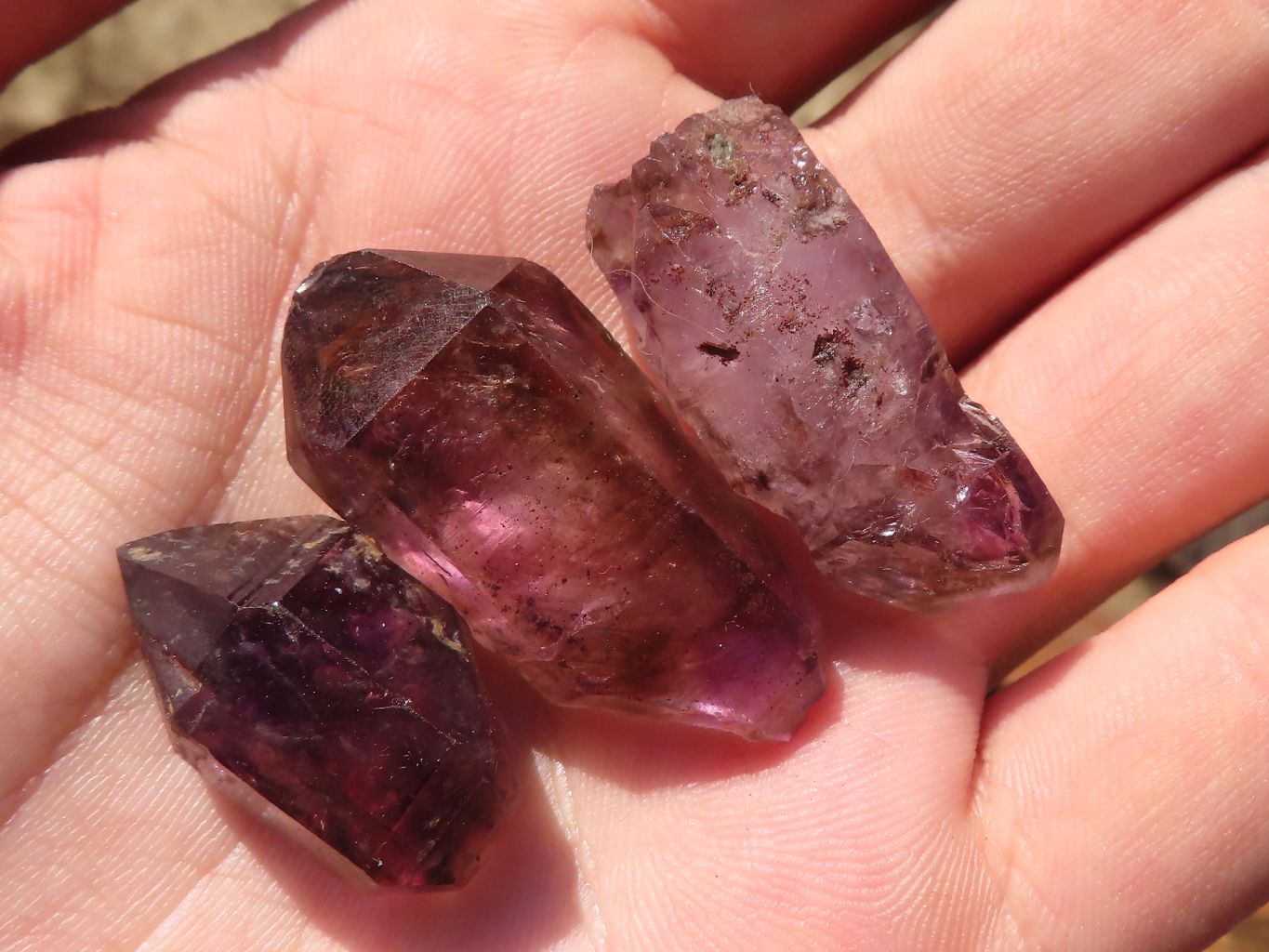 Natural Small Smokey Amethyst Crystals  x 35 From Chiredzi, Zimbabwe - Toprock Gemstones and Minerals 