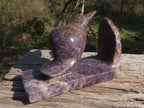 Polished Pair Of Purple Lepidolite Bird Book End Carvings  x 2 From Zimbabwe - TopRock